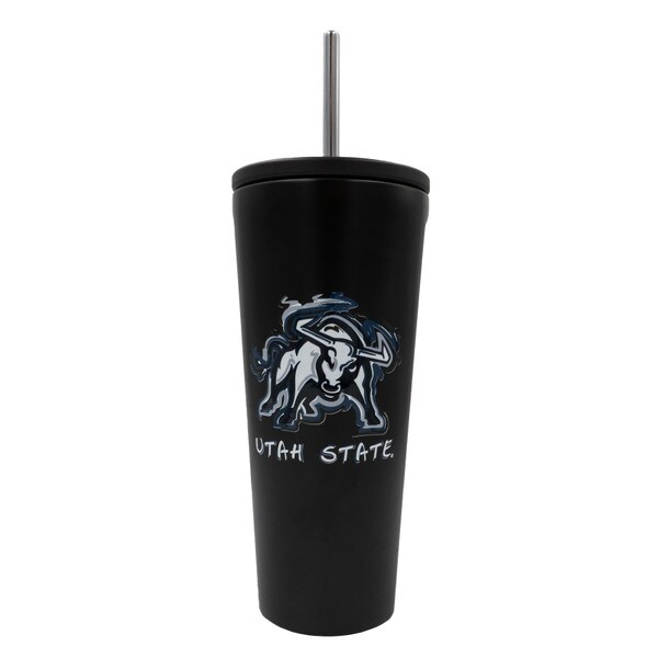 black aggie bull painted justin patten tumbler